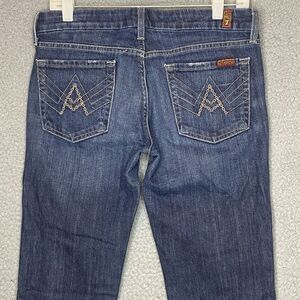 7 Seven For All Mankind "A" Pocket Jeans Womens 29 x 34 Flare Low rise Bootcut